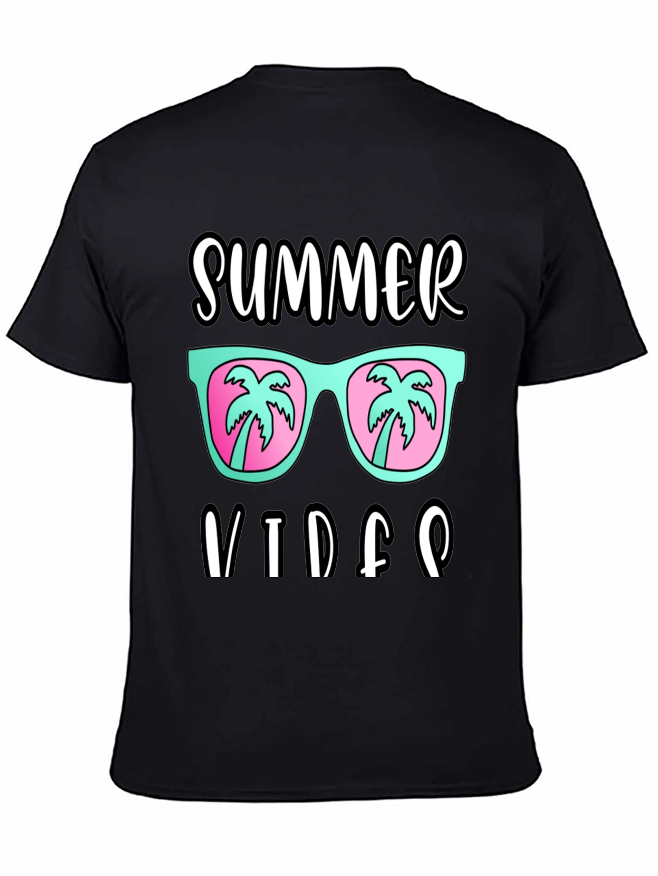 Black Summer Vibes T-Shirt view 4