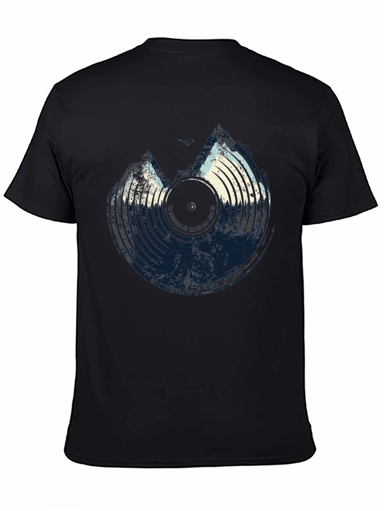 Black Vinyl Record Graphic Tee - Music Lover T-Shirt view 4