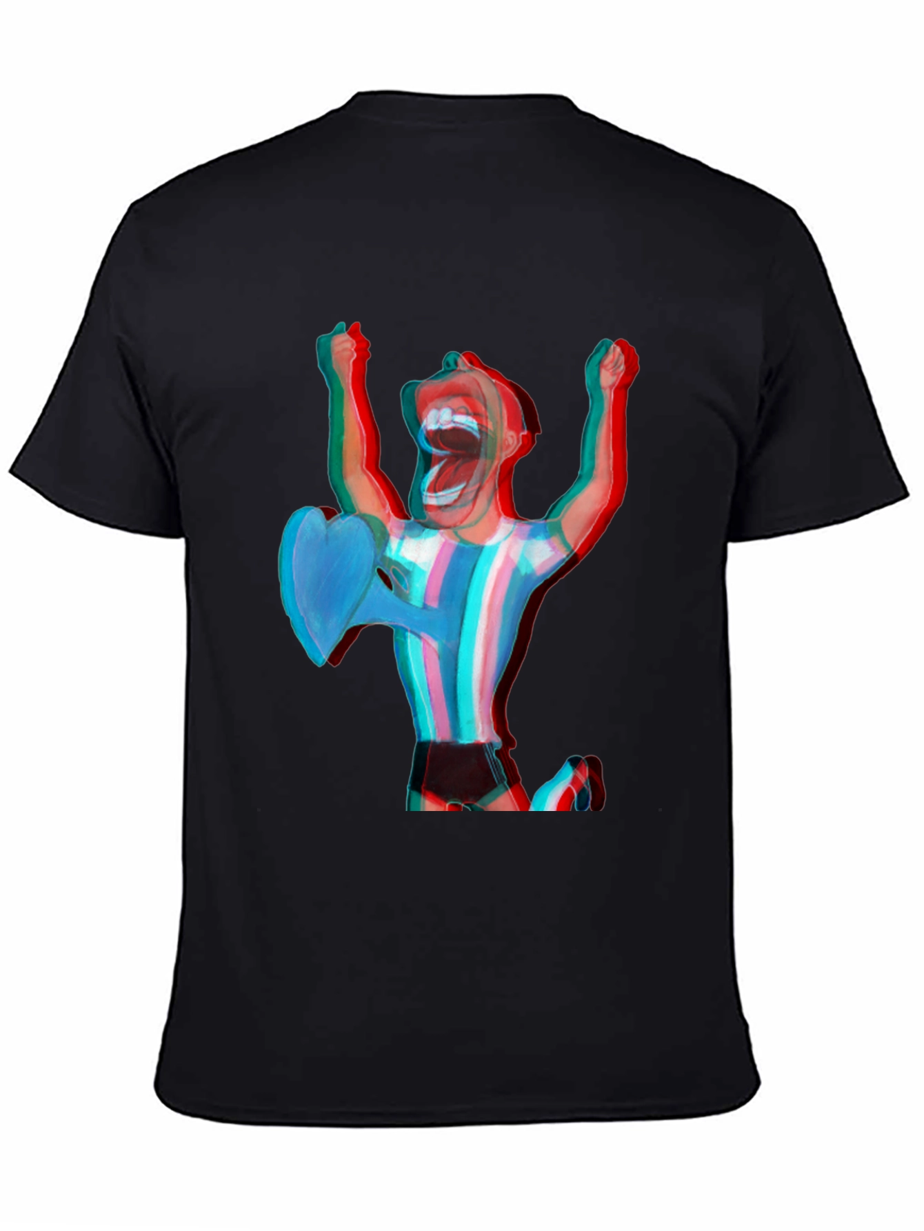 Black Stereoscopic Man T-Shirt view 4