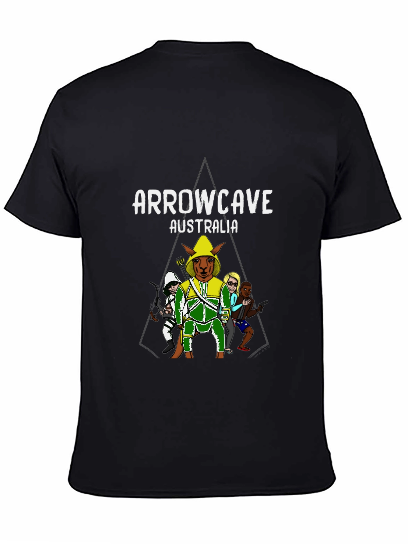Black Arrowcave Australia T-Shirt Black view 4