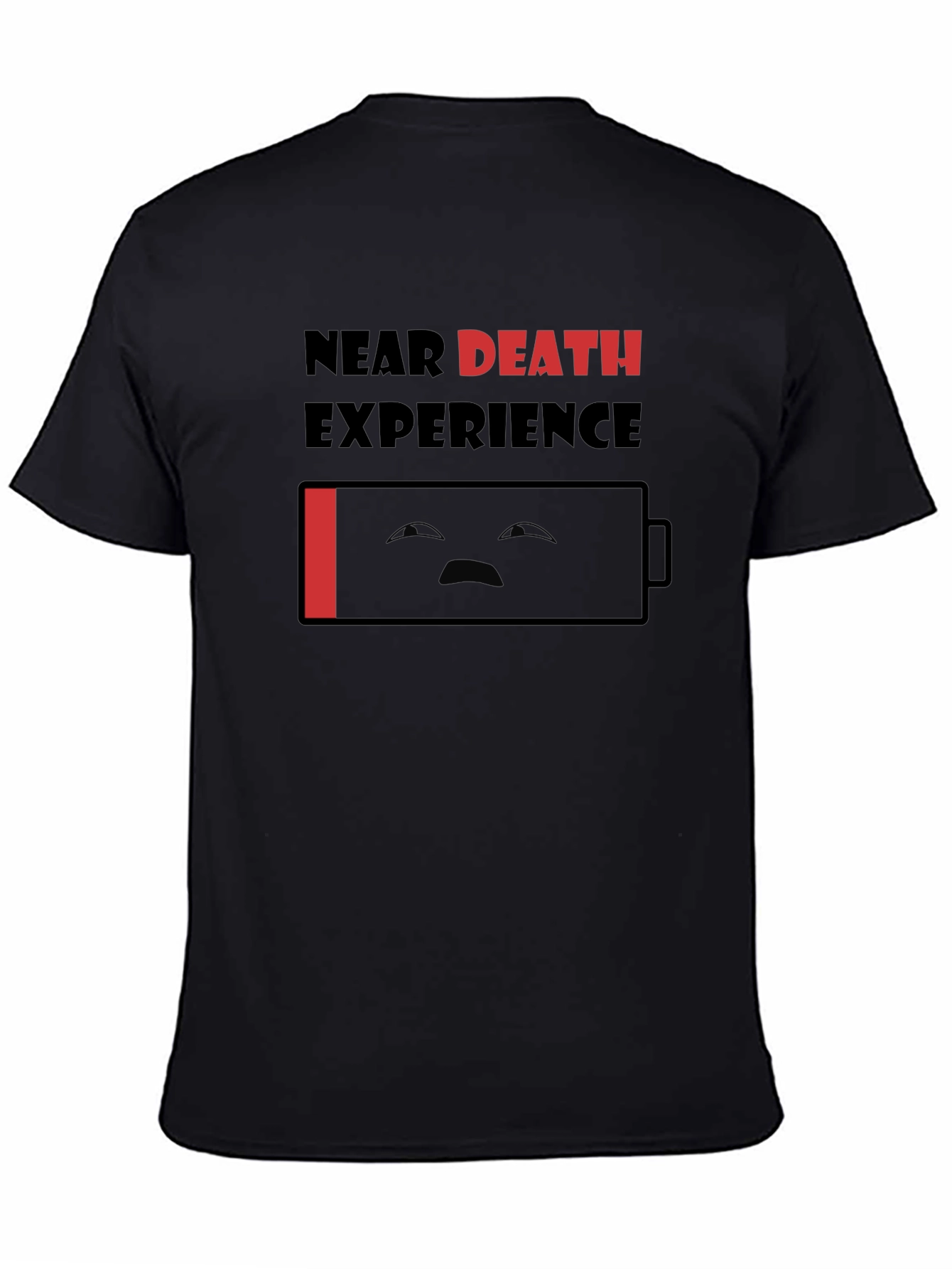 Black Near Death Experience Funny Graphic T-Shirt view 4