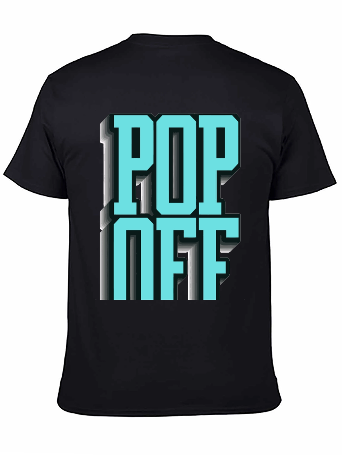 Black Pop Off Graphic T-Shirt - Statement Tee view 4
