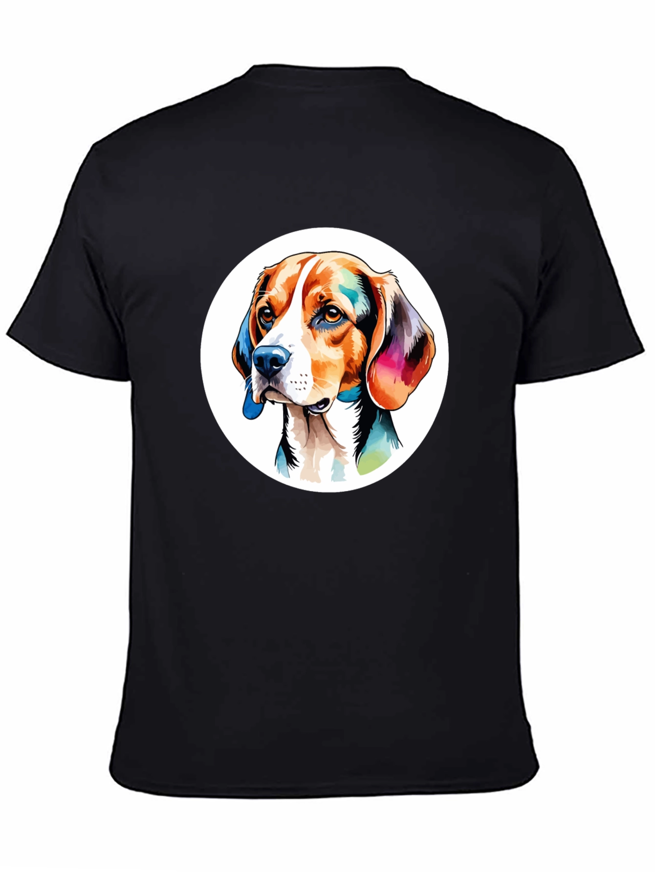 Black Dog Art Graphic Black T-Shirt view 4