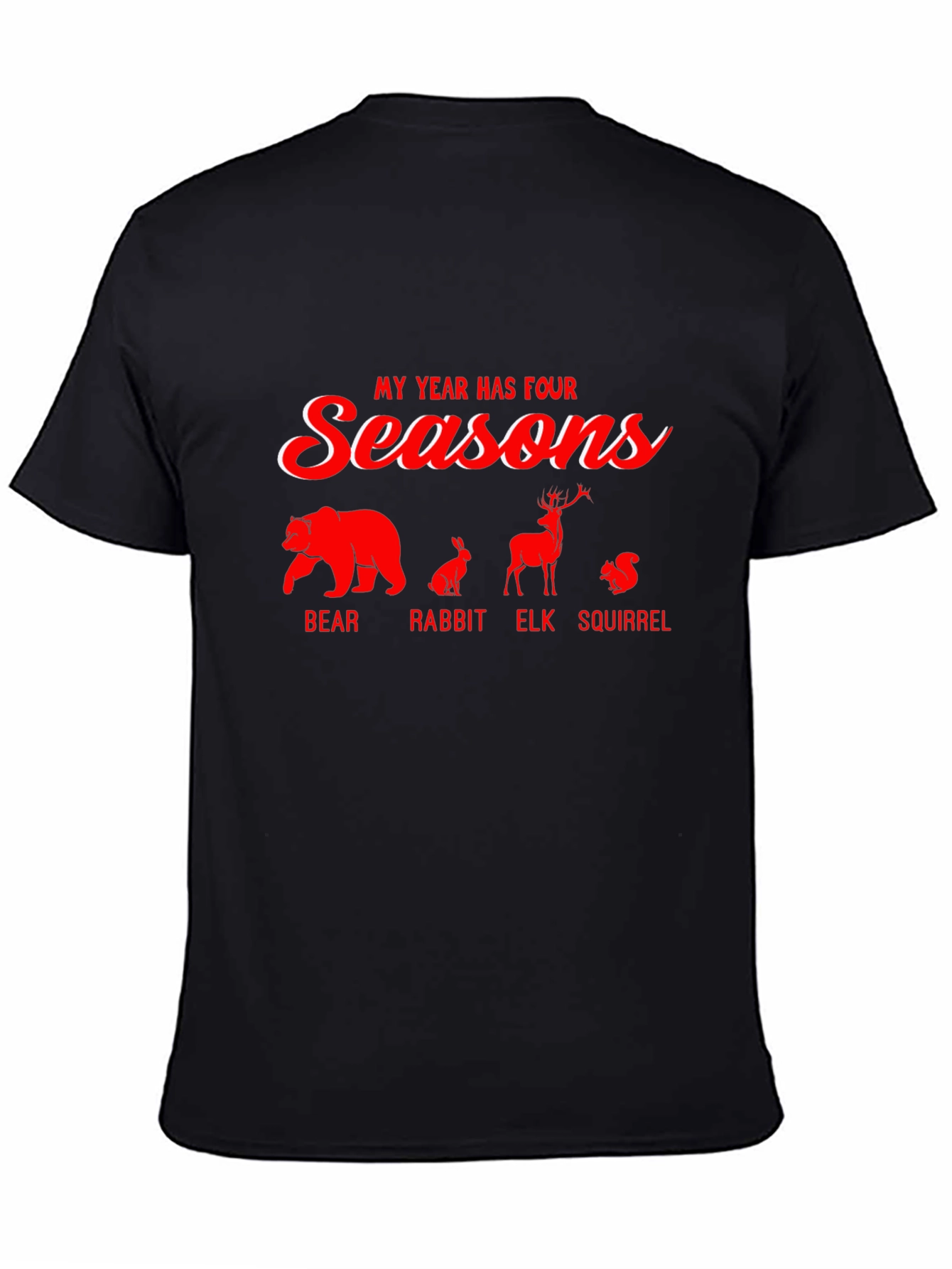 Black My Year Has Four Seasons Graphic T-Shirt view 4