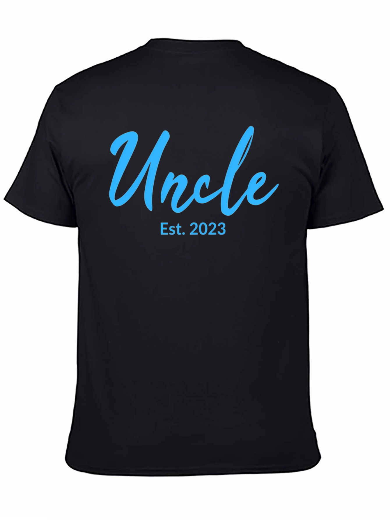 Black Uncle Est. 2023 T-Shirt - New Uncle Gift view 4