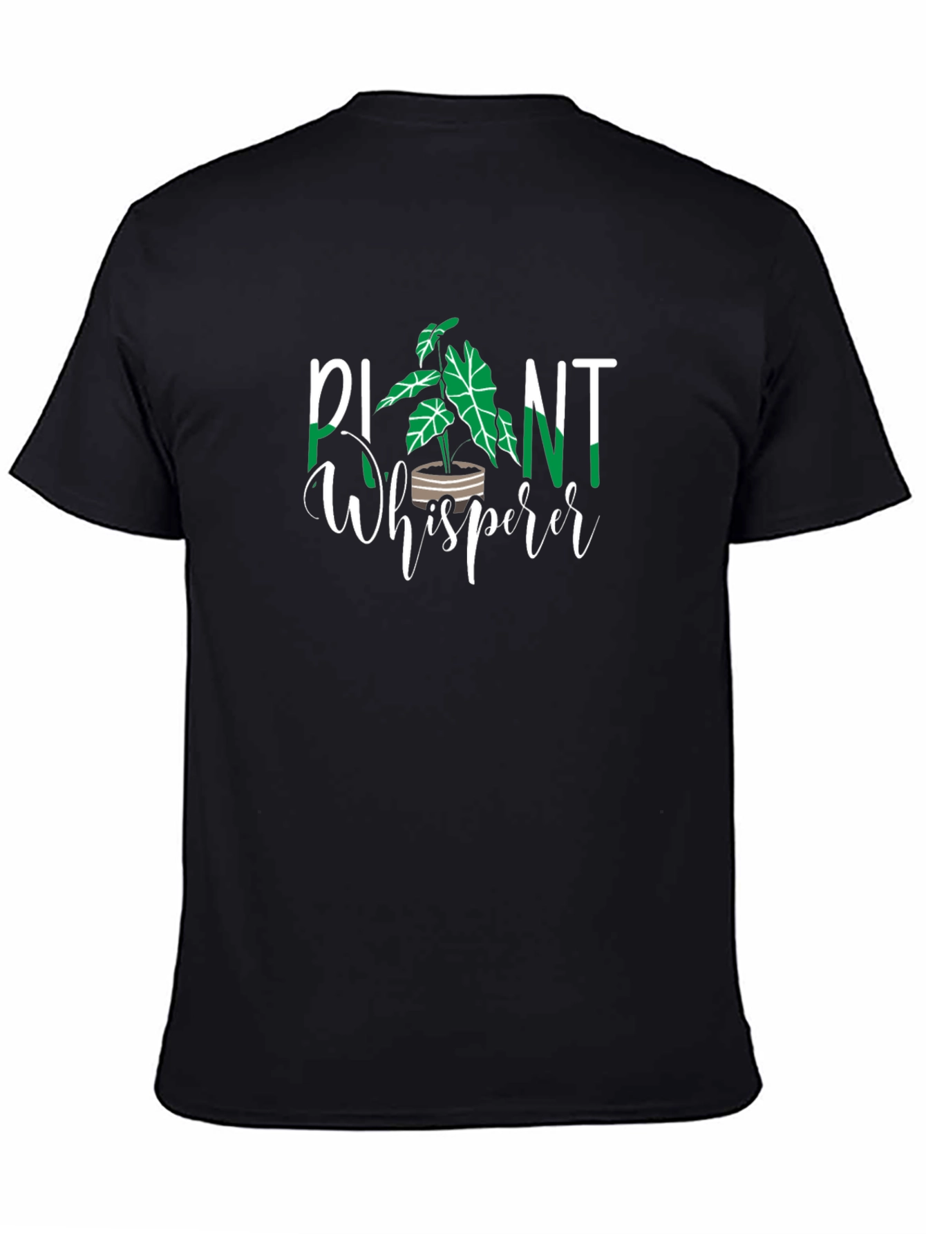 Black Plant Whisperer Graphic T-Shirt - Nature Lover Tee view 4