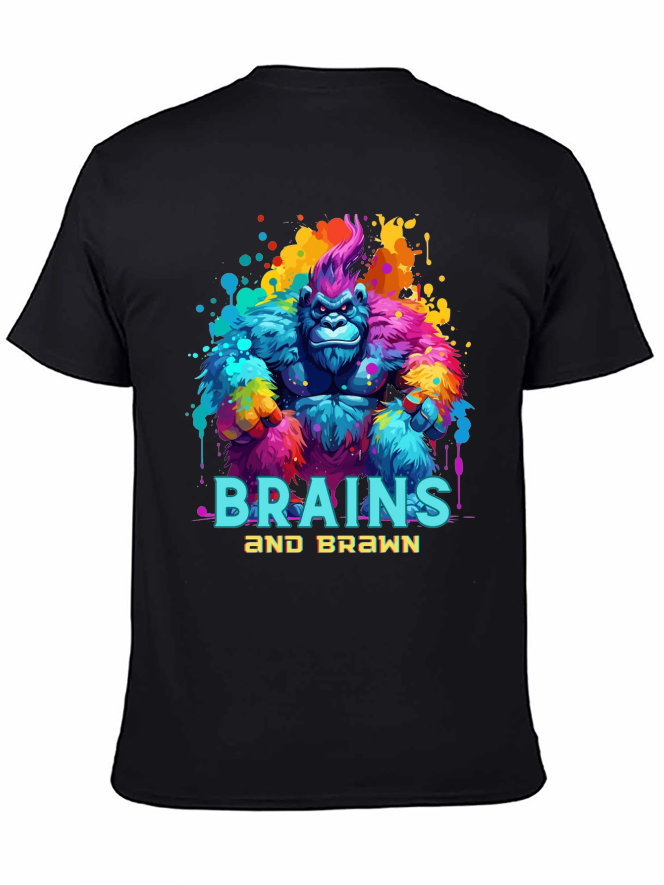 Black Brains and Brawn Gorilla Graphic Tee view 4