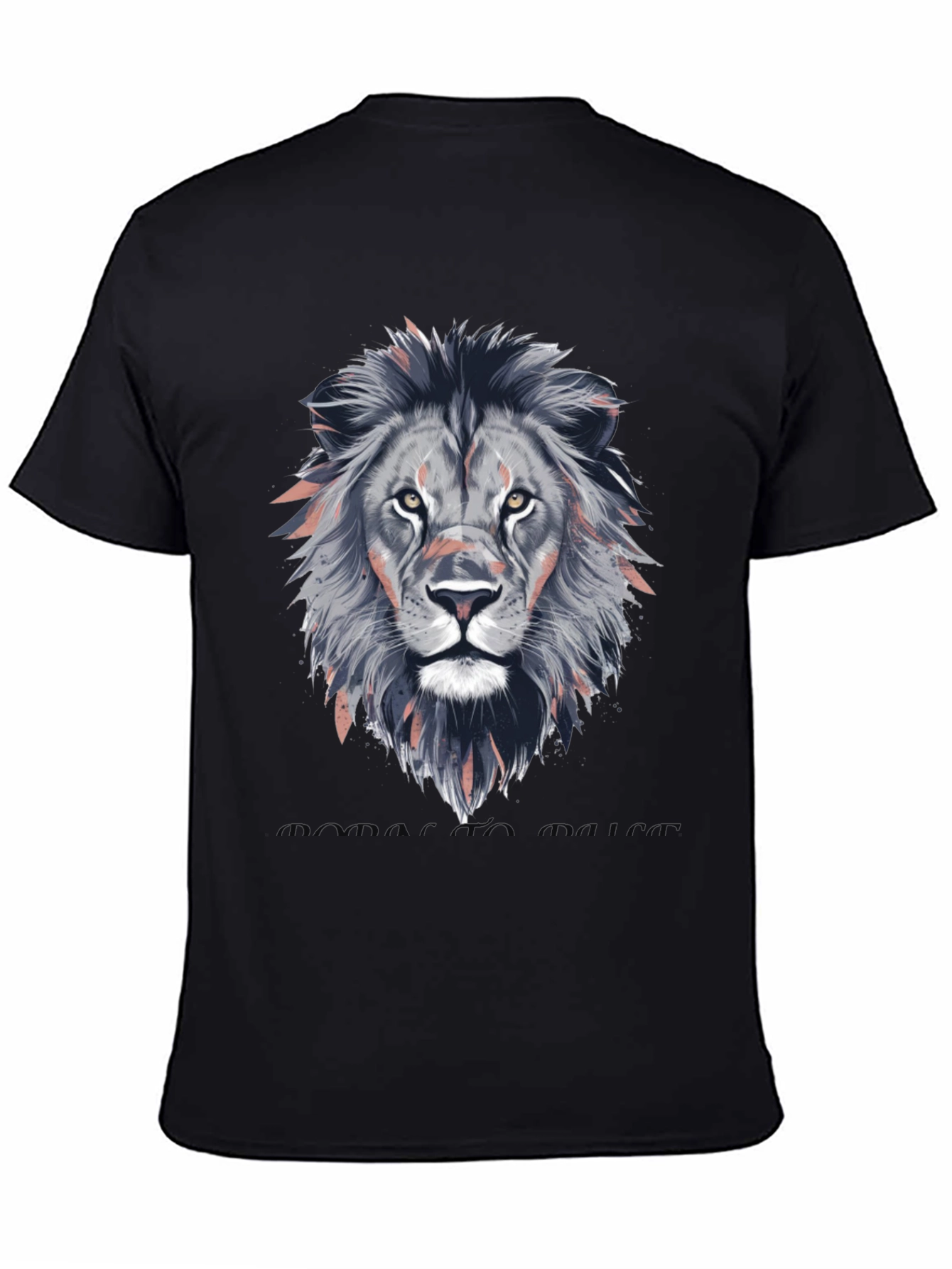 Black Lion Head Graphic T-Shirt - Stylish Animal Print Tee view 4