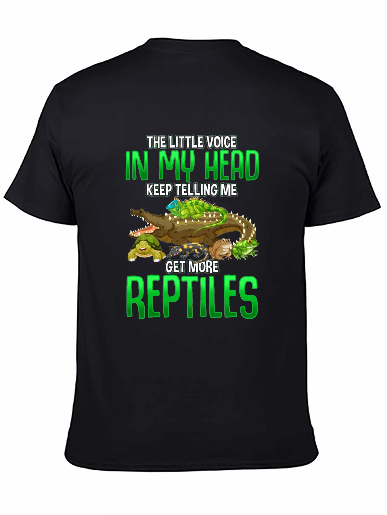 Black Reptiles T-Shirt: Little Voice in My Head view 4