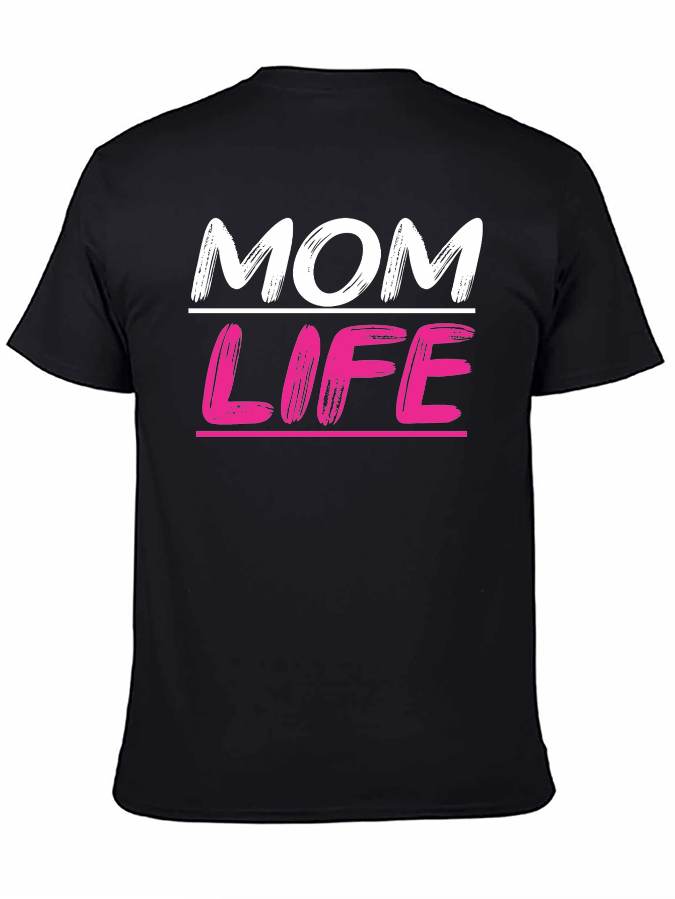 Black Mom Life Graphic Tee - Trendy Casual Top view 4