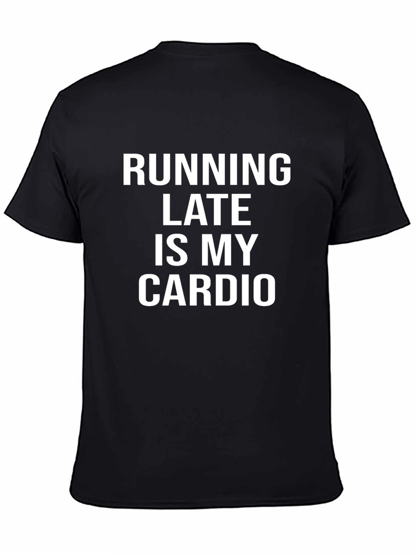 Black Running Late Cardio Graphic Tee view 4