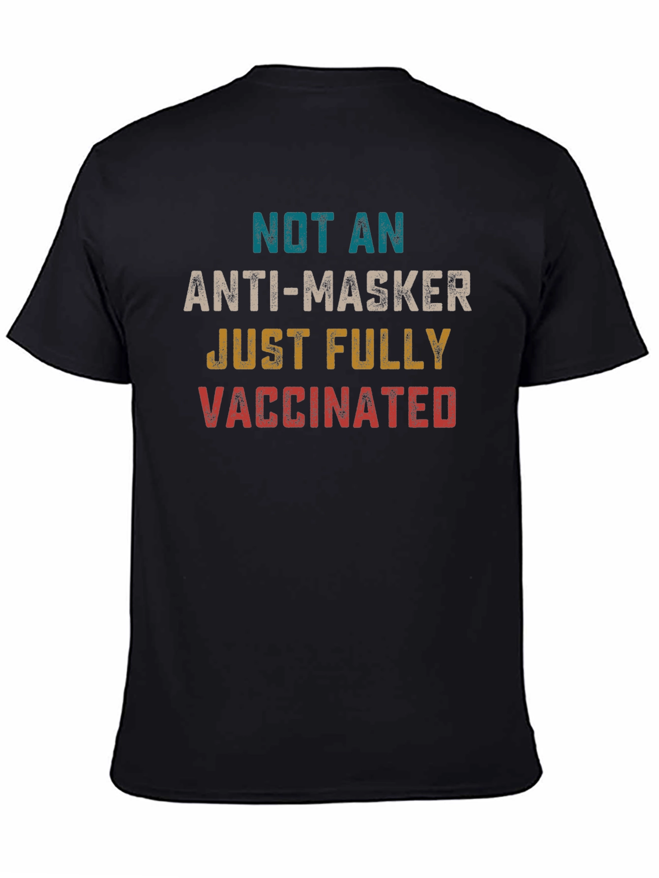 Black Fully Vaccinated Graphic Tee view 4