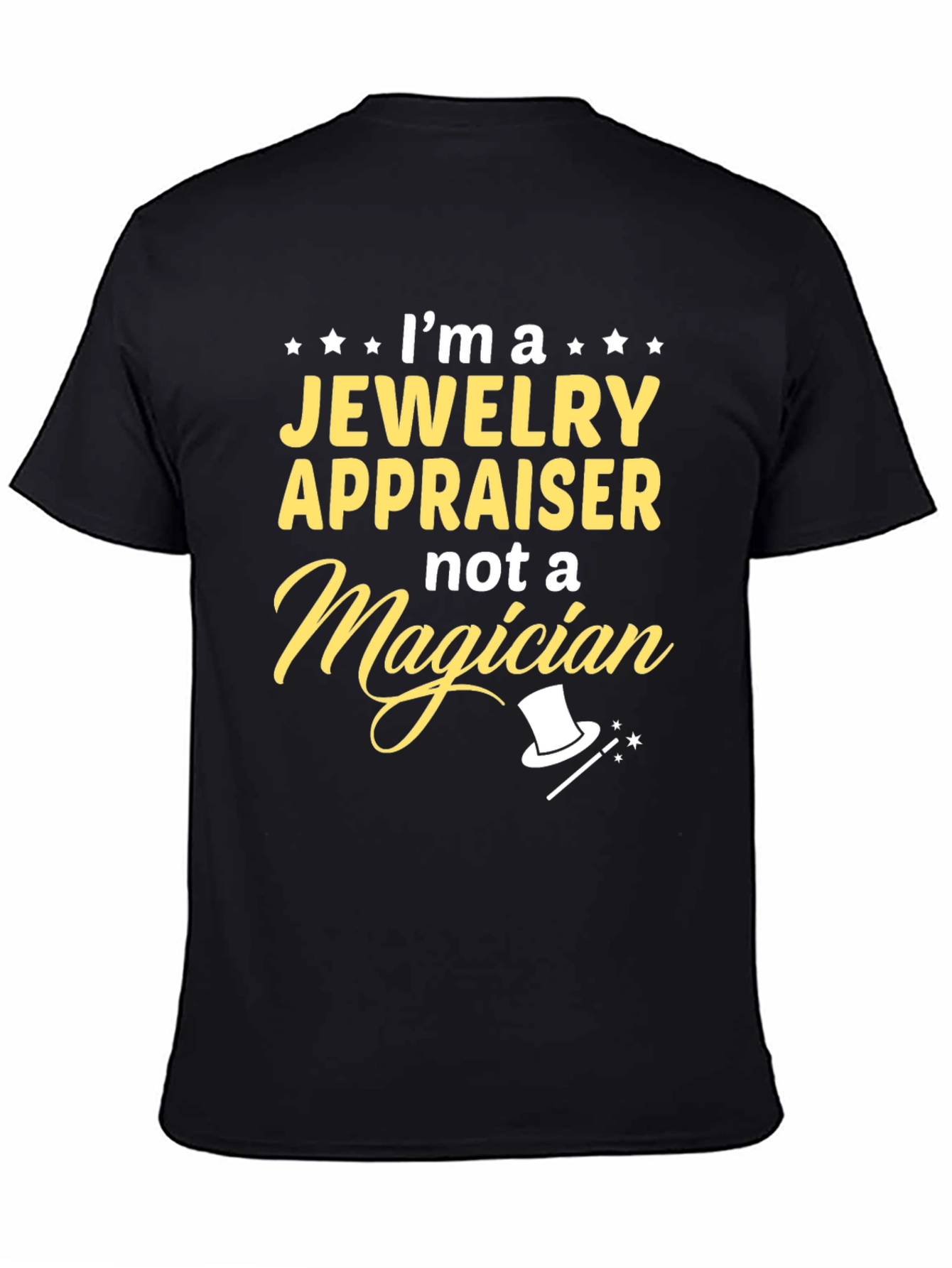 Black Jewelry Appraiser T-Shirt - Funny Profession Tee view 4