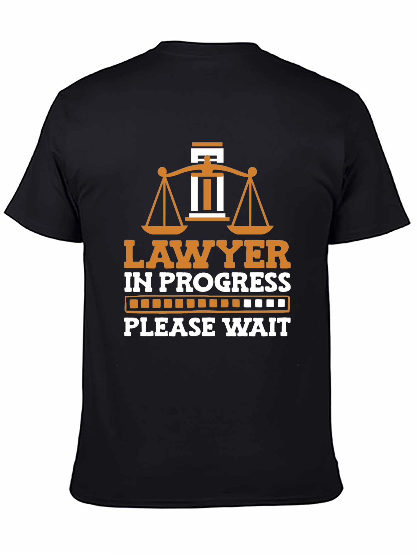 Black Lawyer In Progress Graphic Tee - Novelty Law Student Shirt view 4