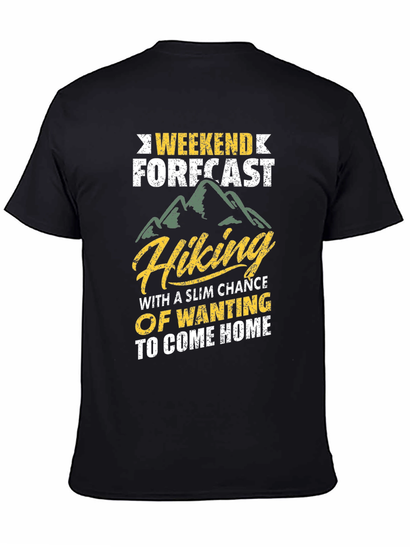 Black Hiking Forecast T-Shirt view 4