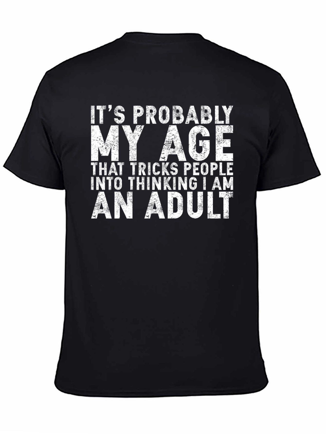 Black Funny Age Adult T-Shirt view 4