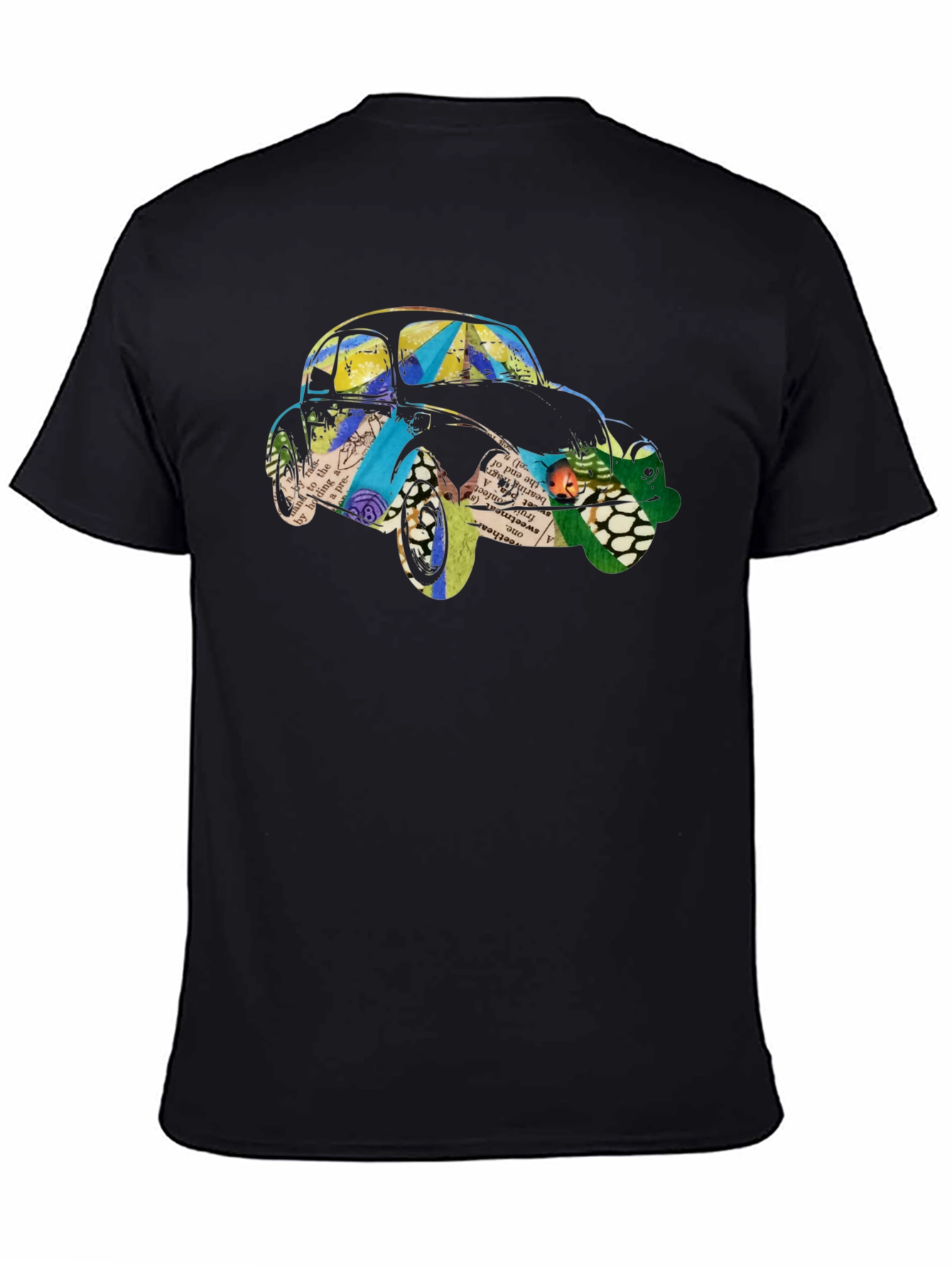 Black Vintage Car Graphic Black T-Shirt view 4