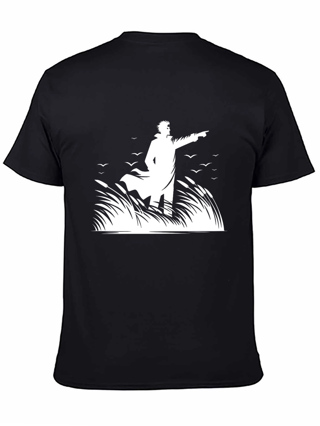 Black Graphic Novel Style T-Shirt view 4