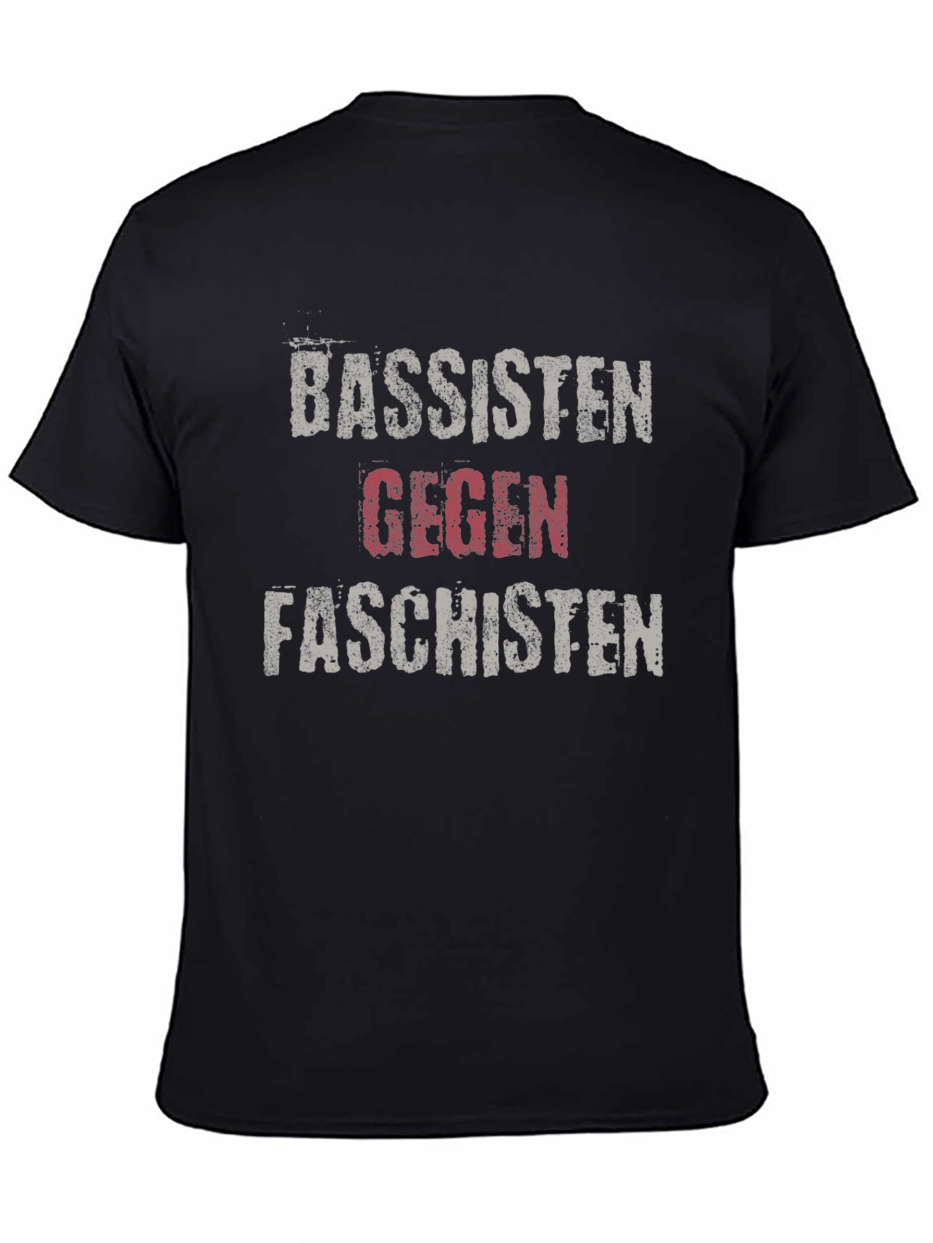 Black Bassisten Gegen Faschisten Anti-Fascist Political T-Shirt view 4