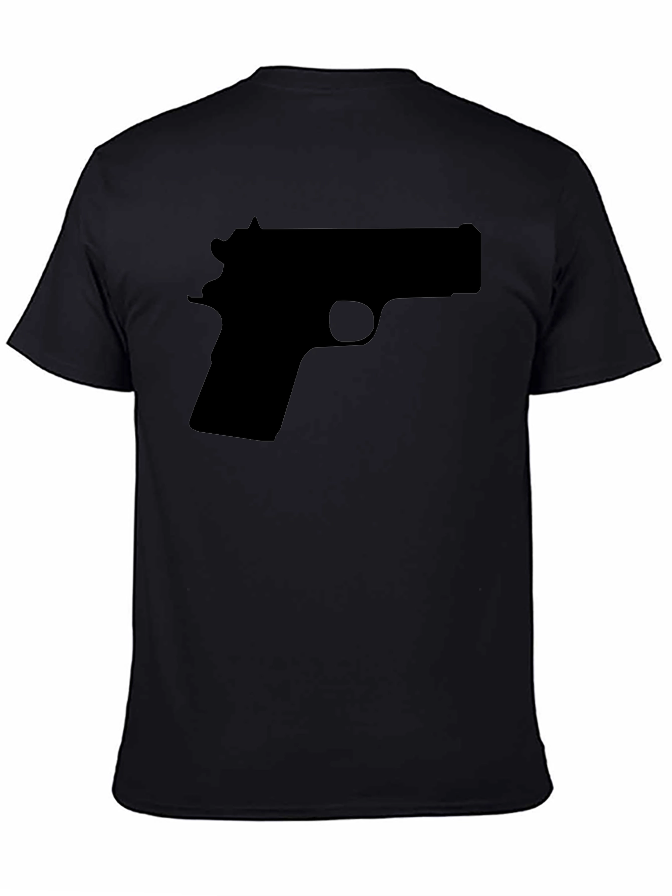 Black Gun Silhouette Graphic Tee - Black view 4