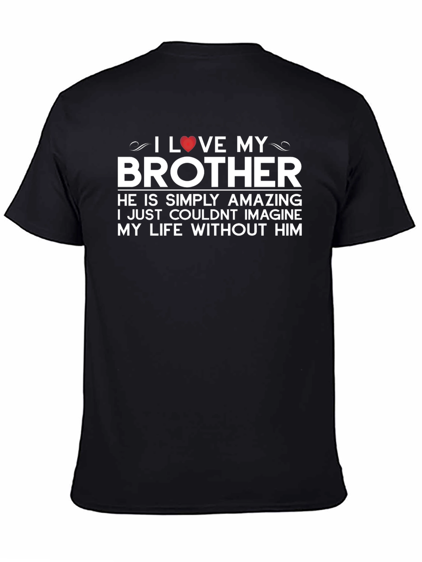 Black I Love My Brother Graphic Tee view 4