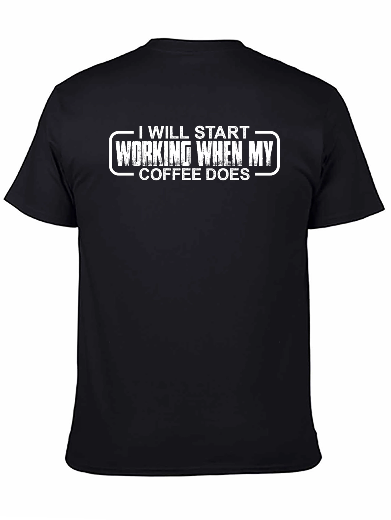 Black Coffee Powered T-Shirt - Funny Slogan Tee view 4