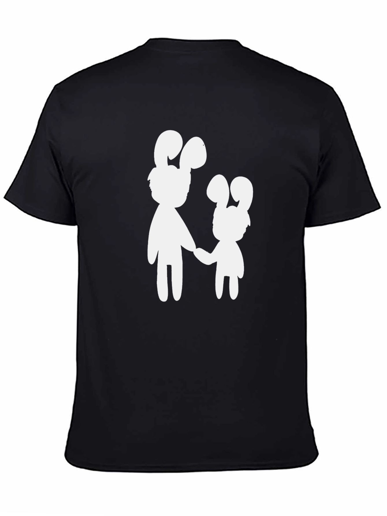 Black Bunny Duo Graphic Tee - Black view 4