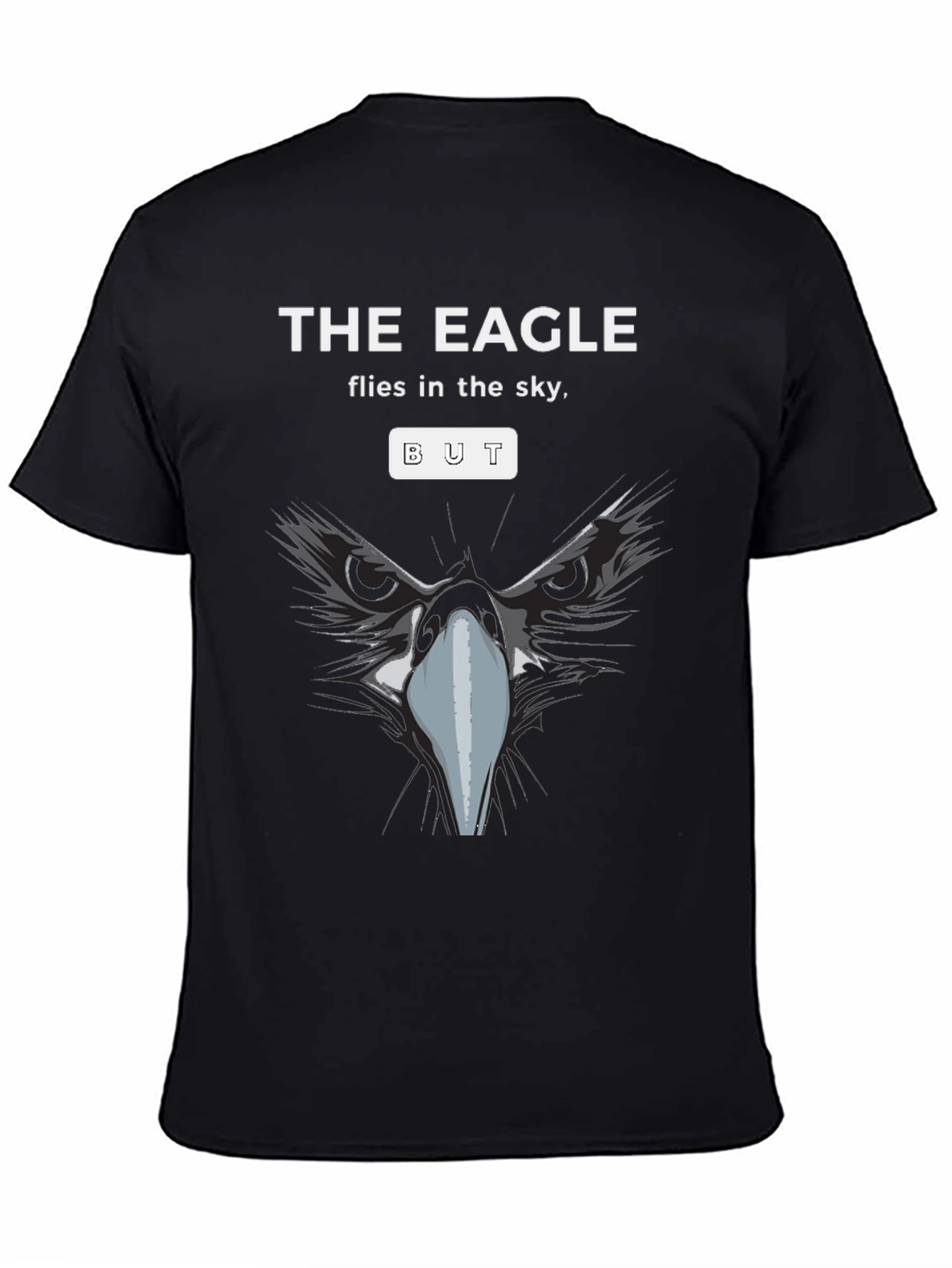 Black The Eagle Flies T-Shirt view 4