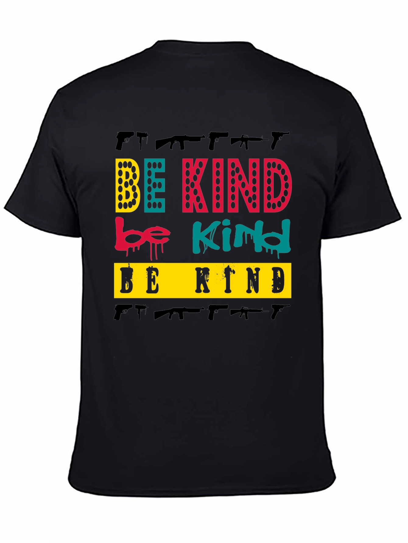 Black Be Kind T-Shirt Graphic Tee view 4