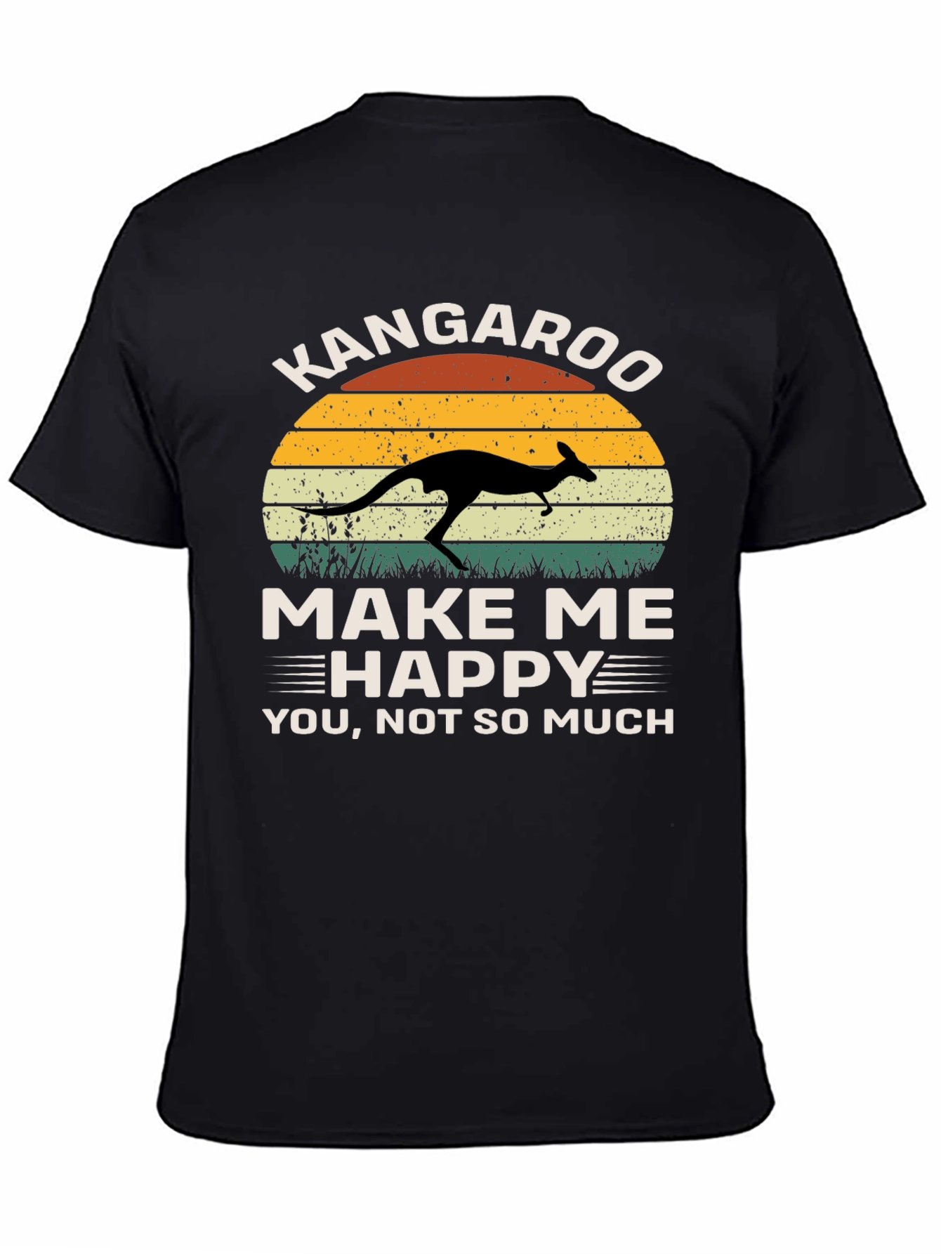 Black Kangaroo Make Me Happy Graphic Tee view 4