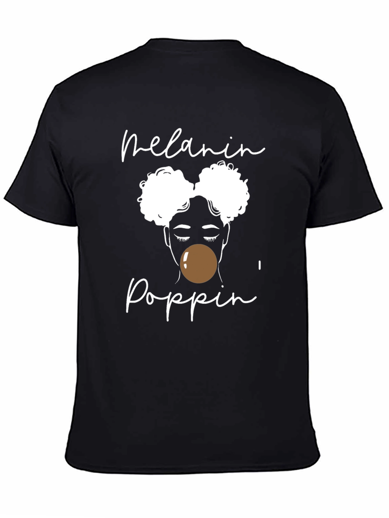 Black Melanin Poppin' Graphic Tee - Black Casual Shirt view 4