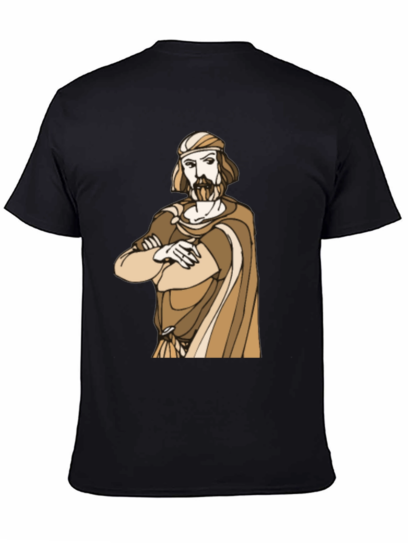 Black Ancient Philosopher Graphic T-Shirt - Unisex view 4