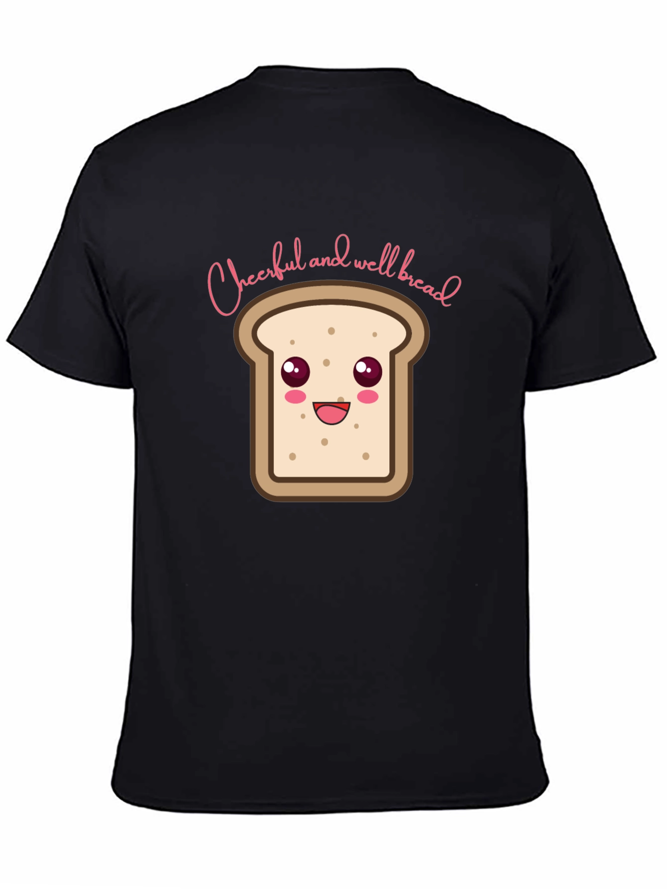 Black Cheerful and Well Bread T-Shirt - Black view 4