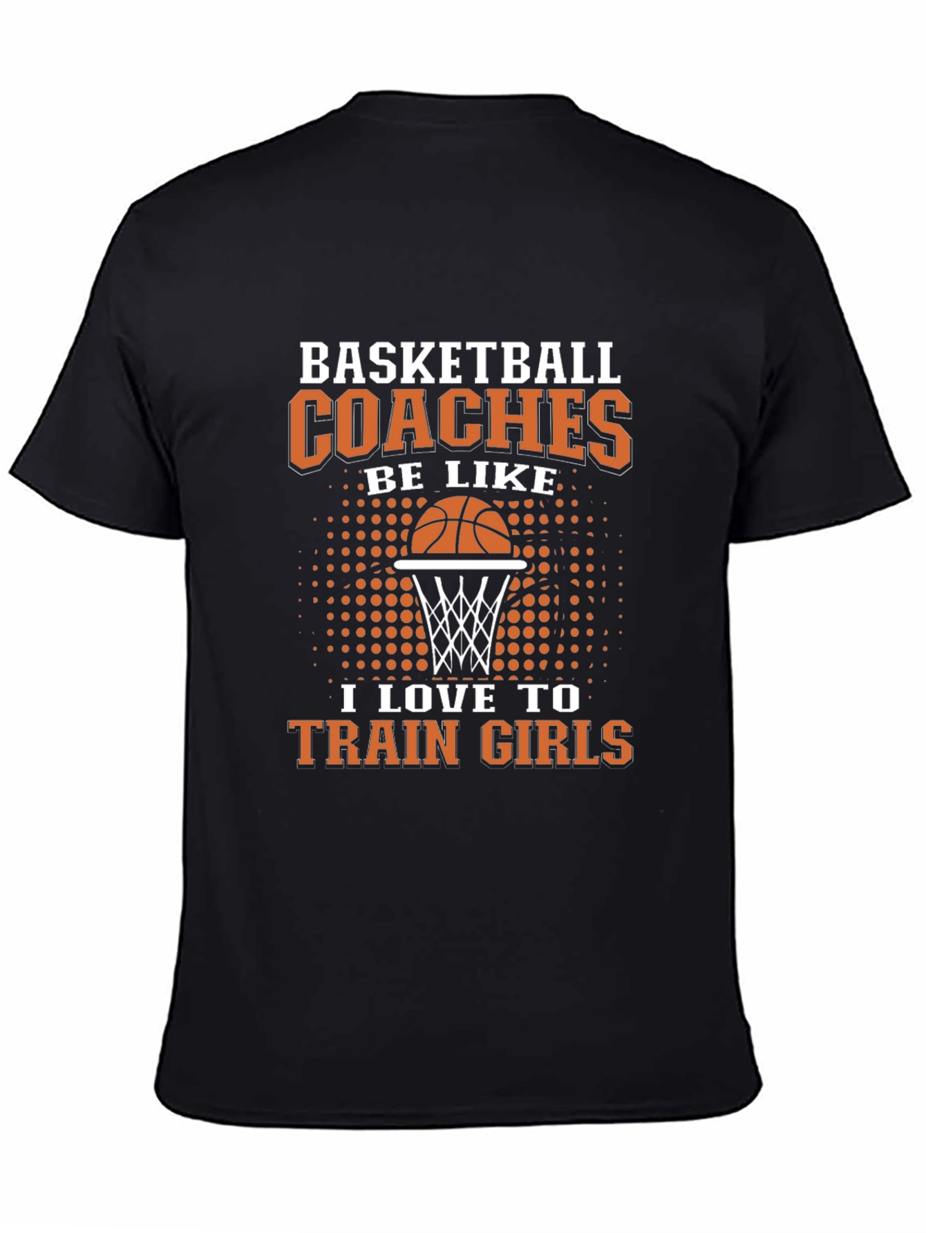 Black Basketball Coaches T-Shirt view 4