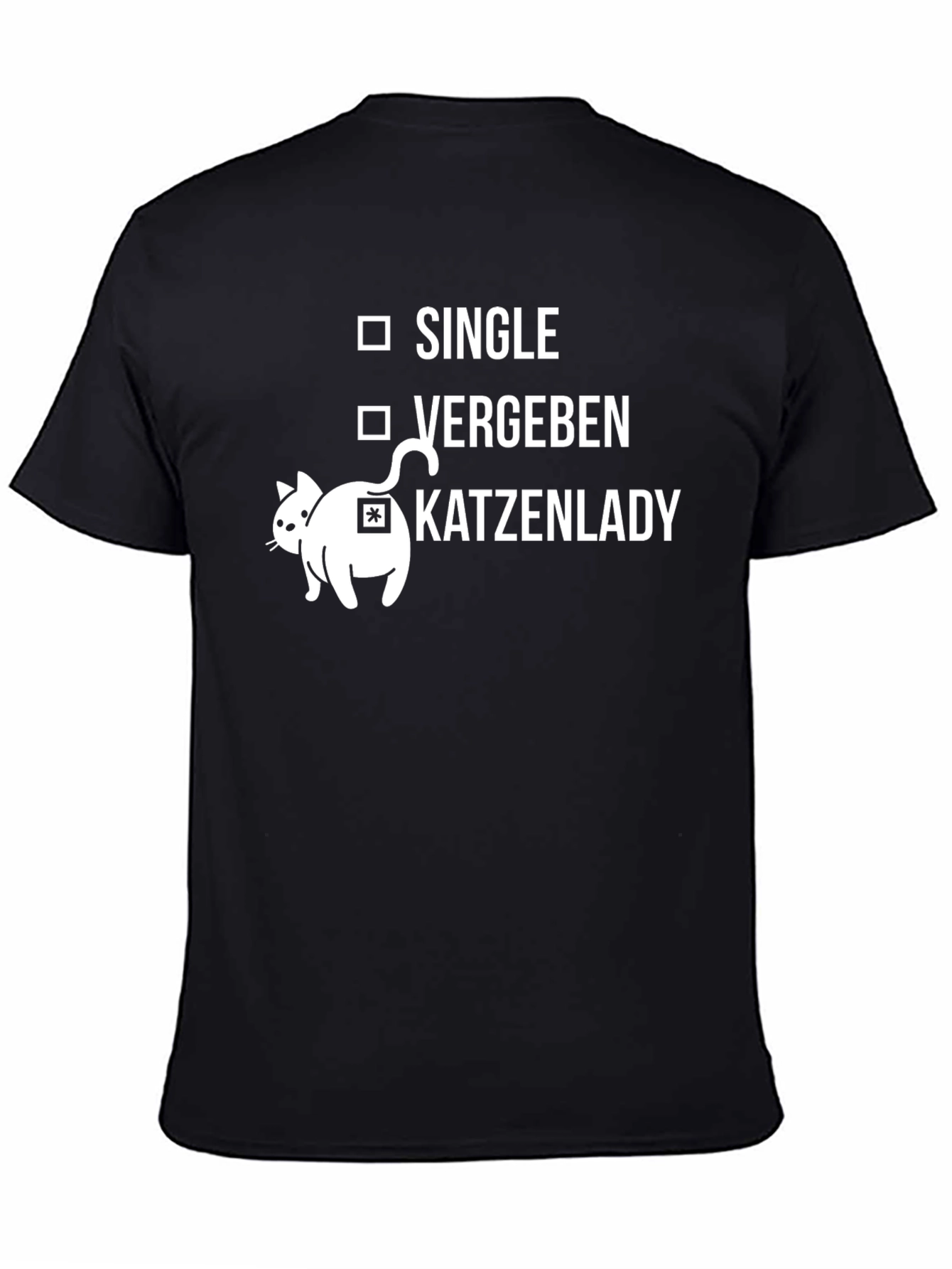 Black Single, Vergeben, Katzenlady T-Shirt view 4