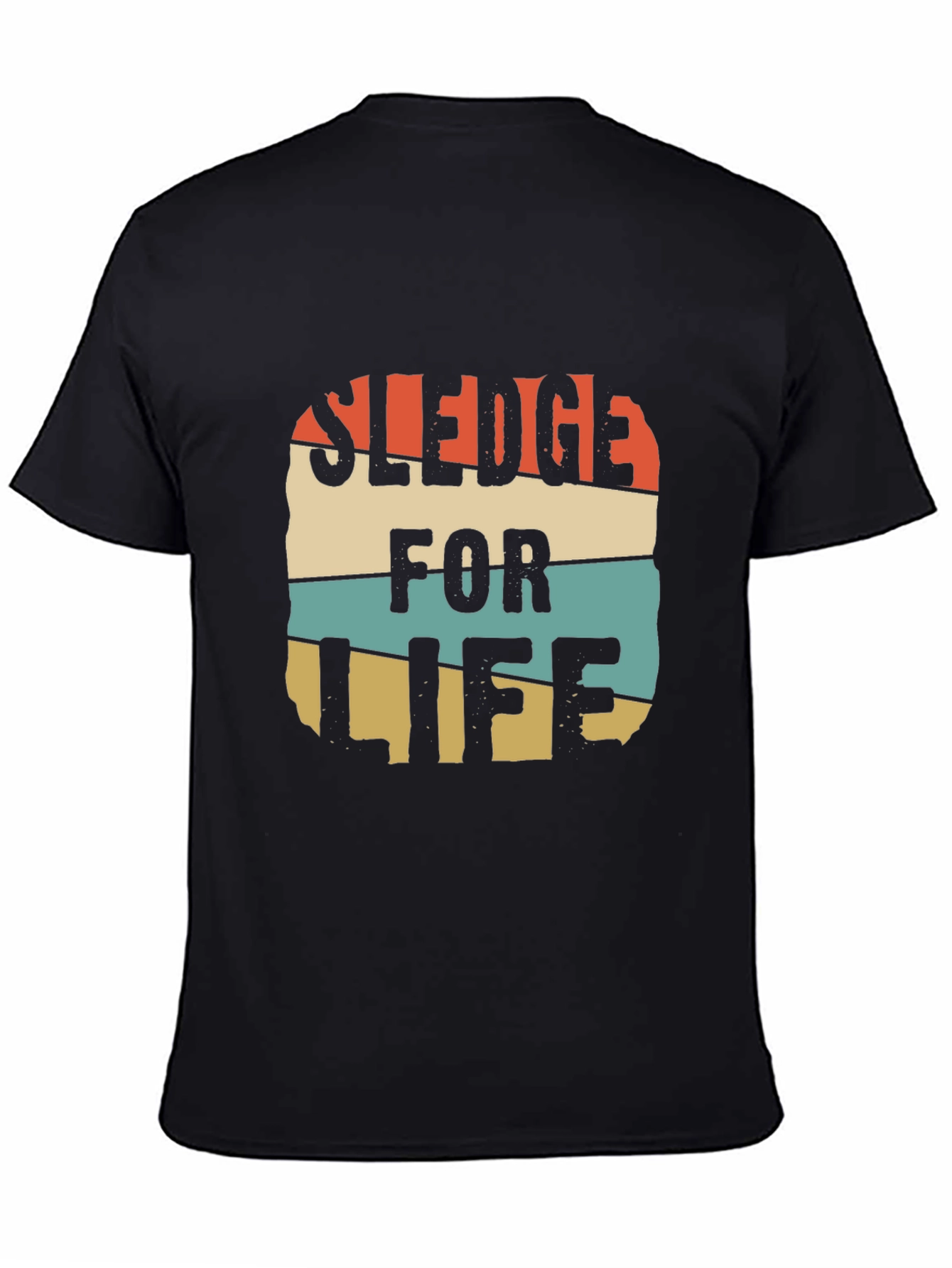 Black Sledge For Life Graphic Tee view 4