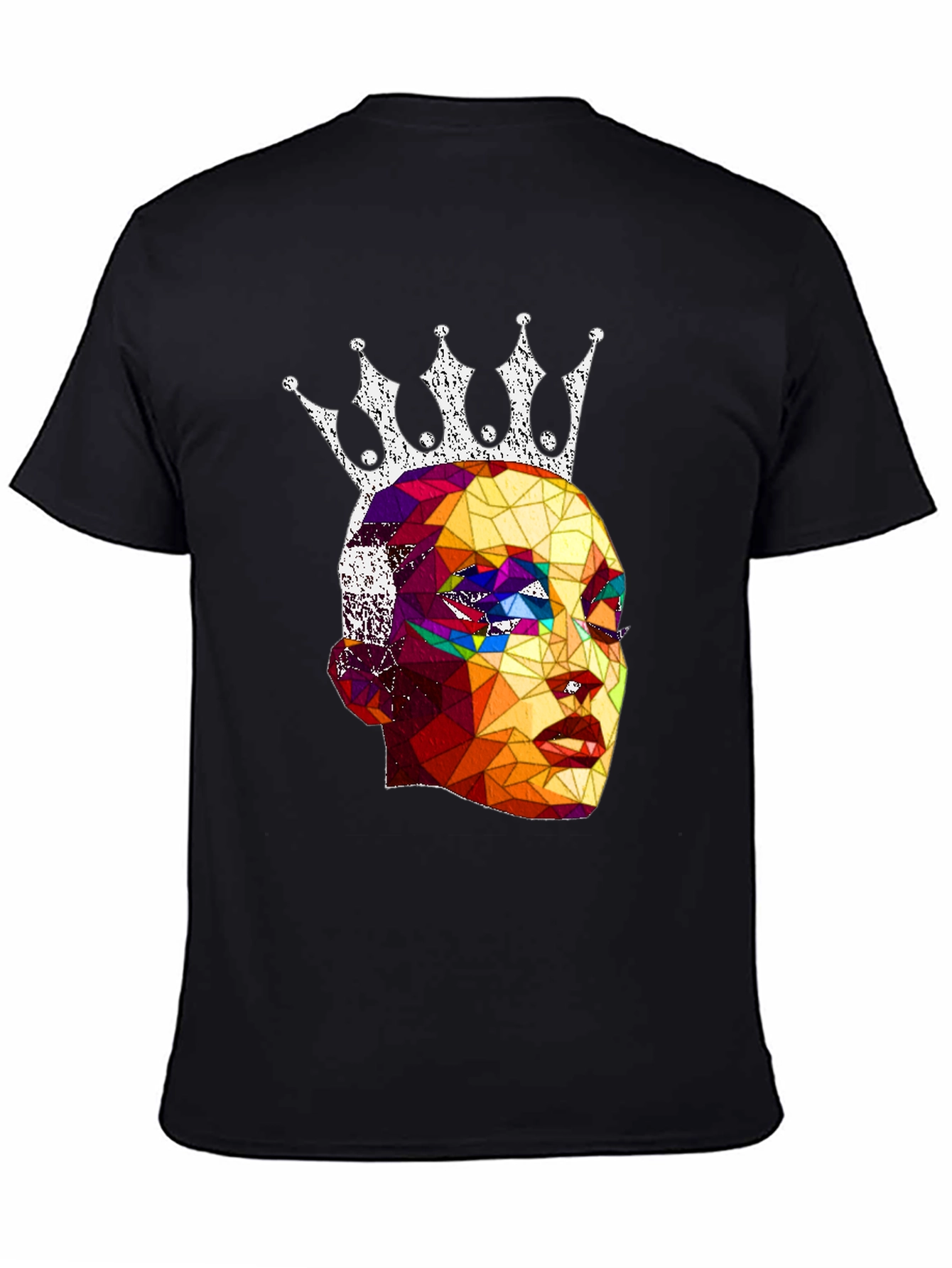 Black Geometric Queen Graphic T-Shirt - Stylish Unisex Tee view 4