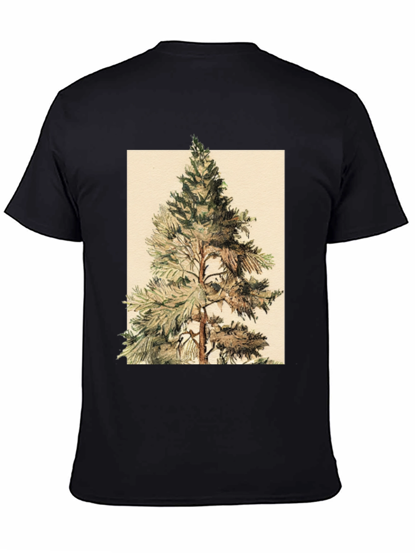 Black Pine Tree Graphic Tee - Nature Inspired Design view 4