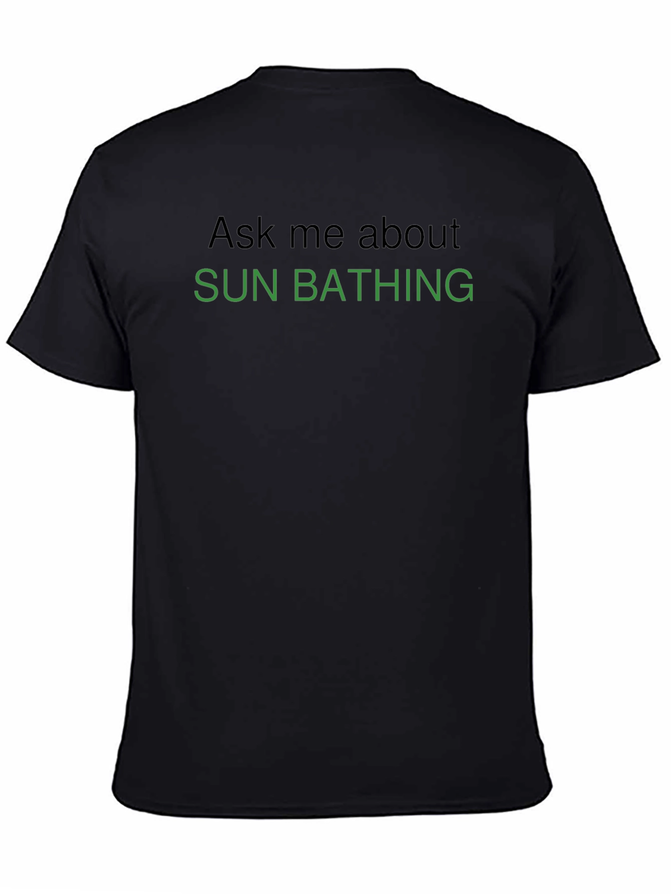 Black Sun Bathing T-Shirt - Ask Me About view 4