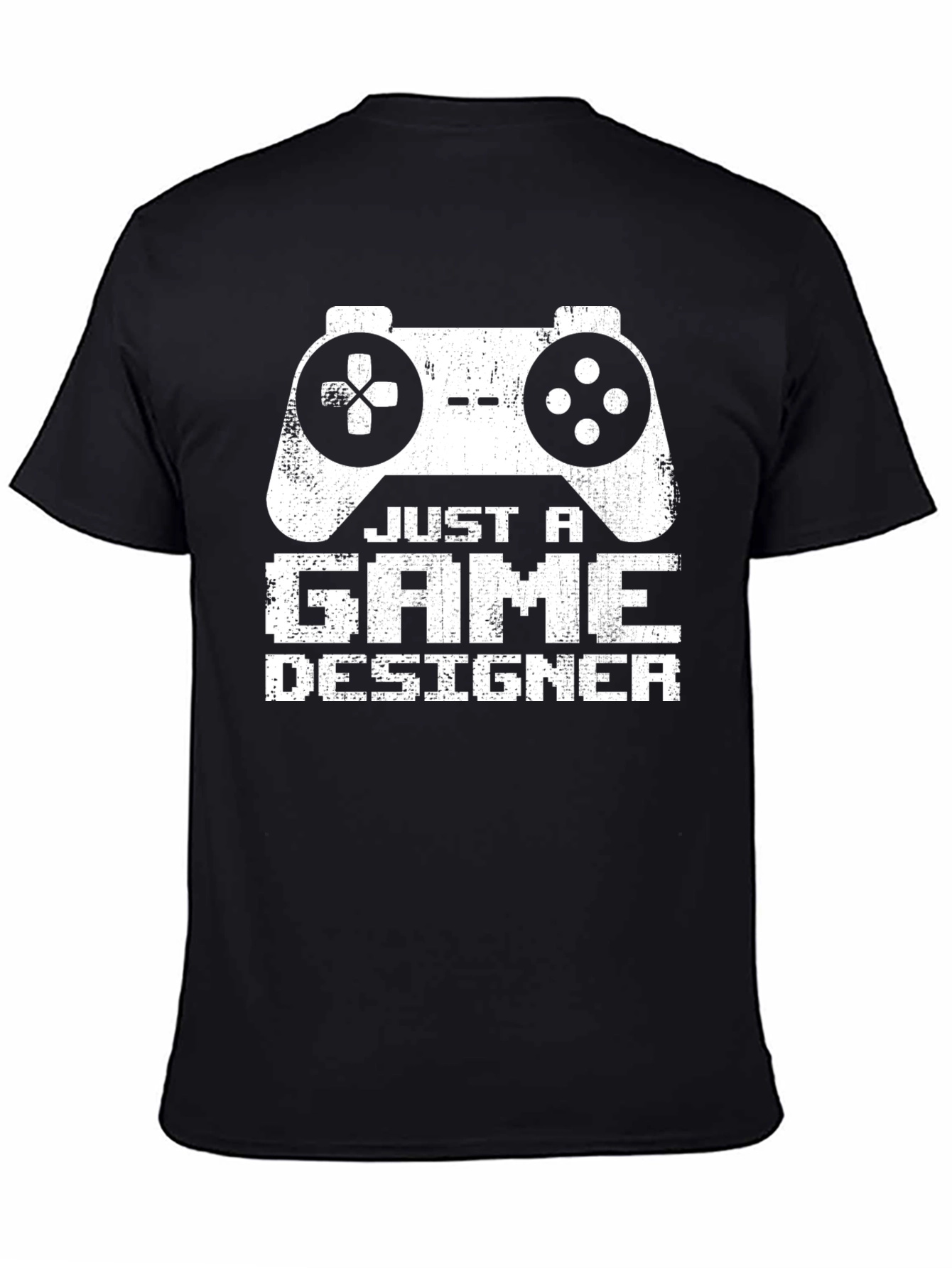 Black Just A Game Designer T-Shirt - Gamer Apparel view 4
