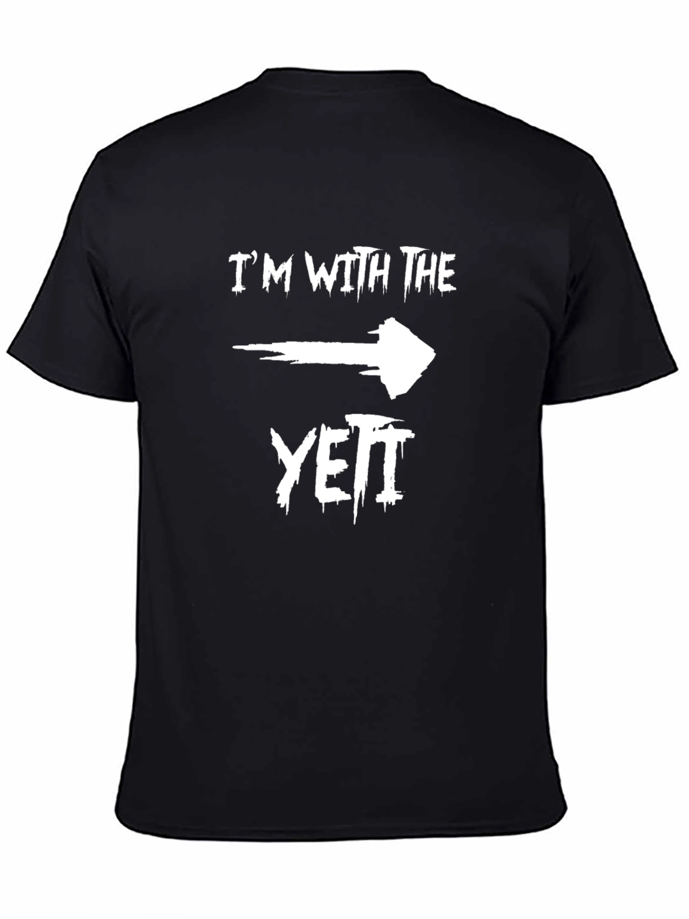 Black I'm With The Yeti Black Graphic Tee view 4