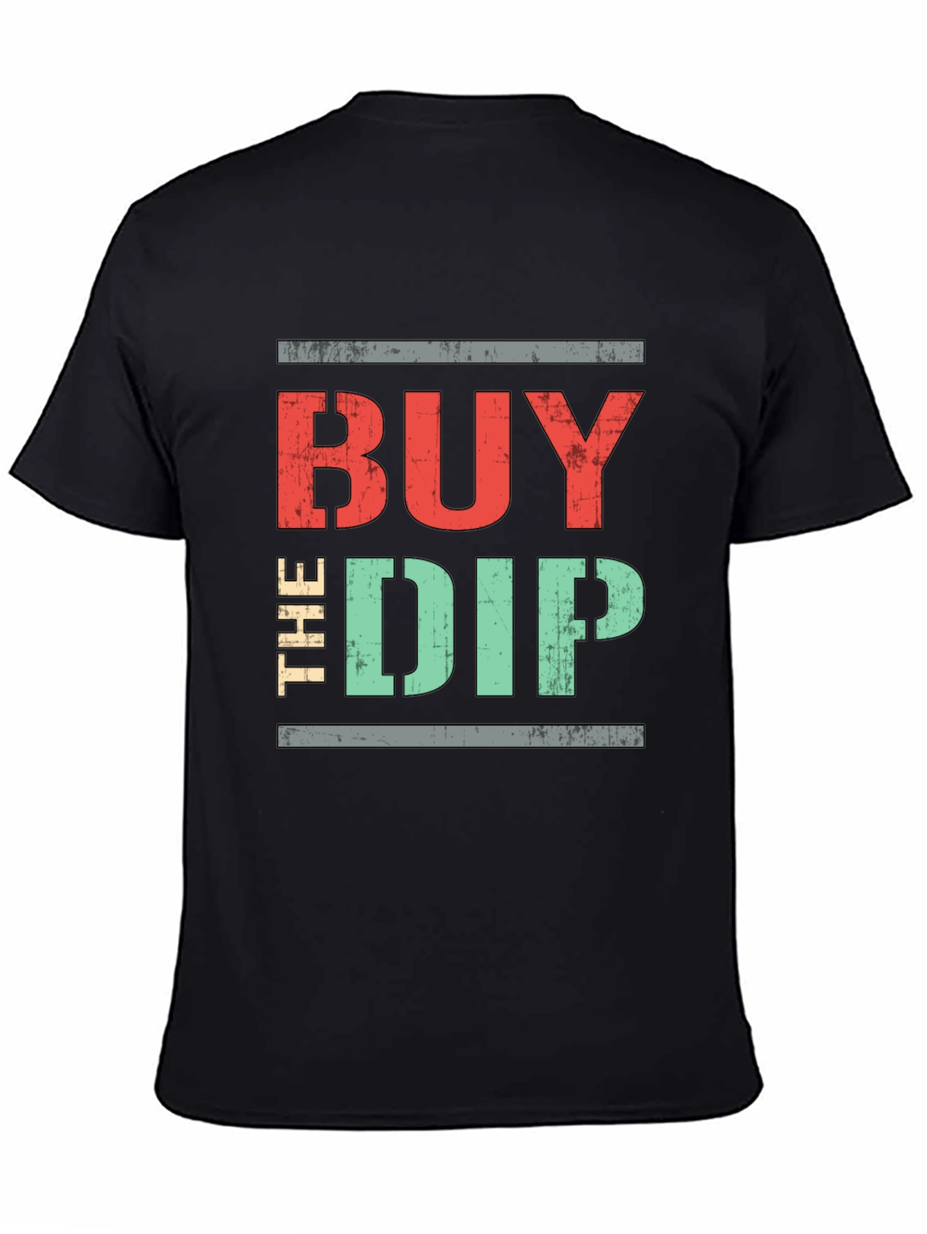 Black Buy The Dip Graphic Tee - Stock Market T-Shirt view 4