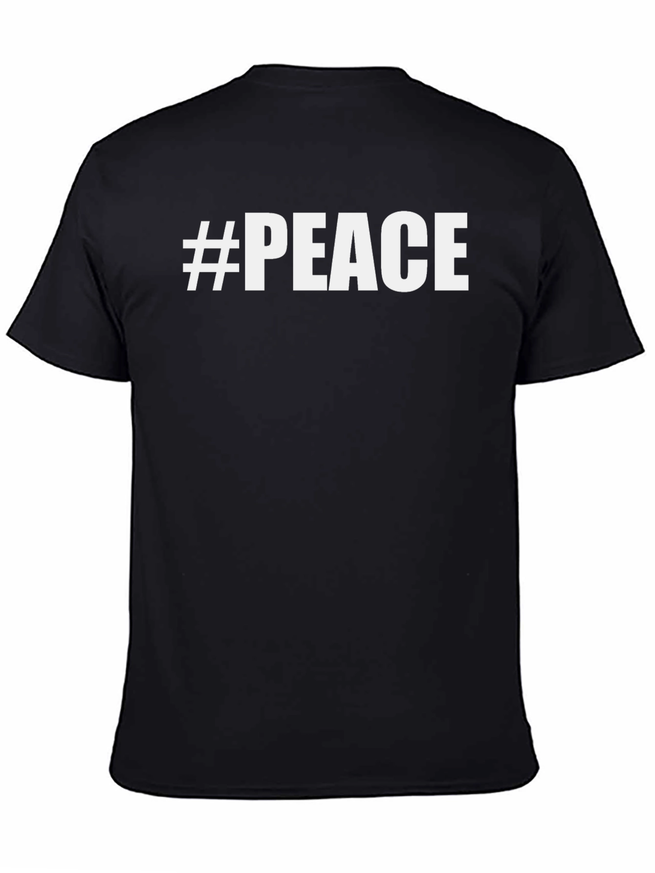 Black #Peace Graphic T-Shirt - Stylish Menswear view 4