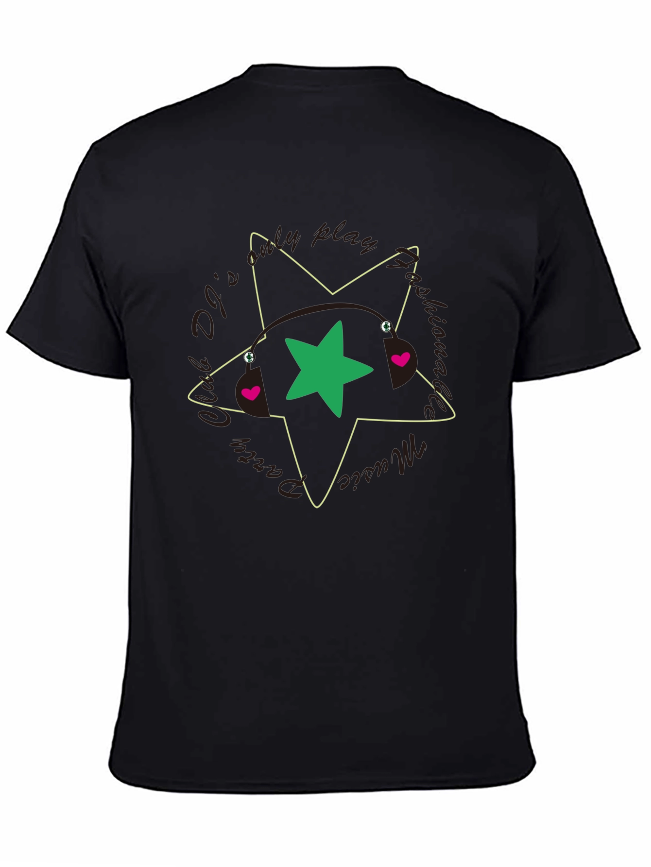 Black Star Graphic Black T-Shirt view 4
