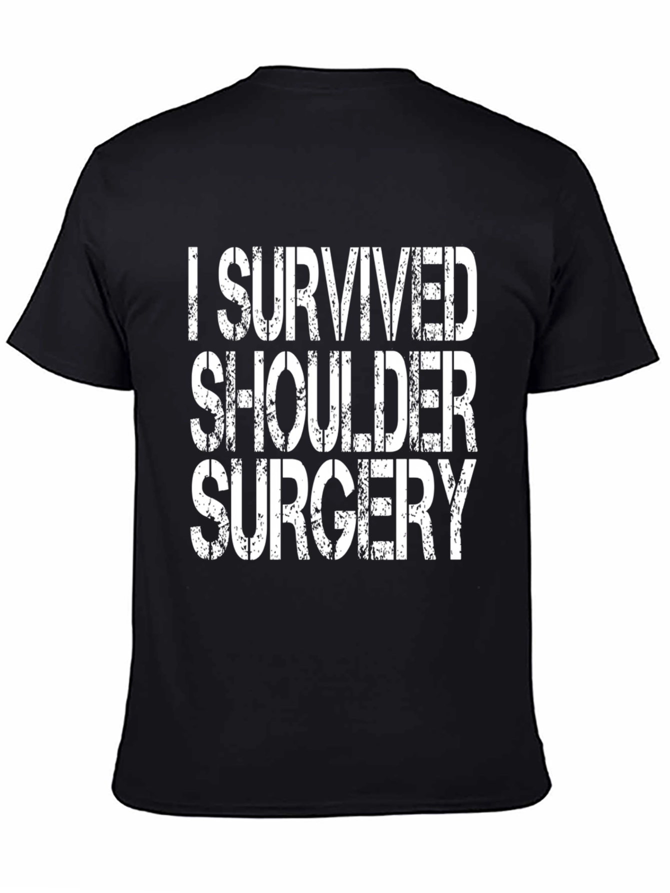 Black I Survived Shoulder Surgery Graphic T-Shirt view 4