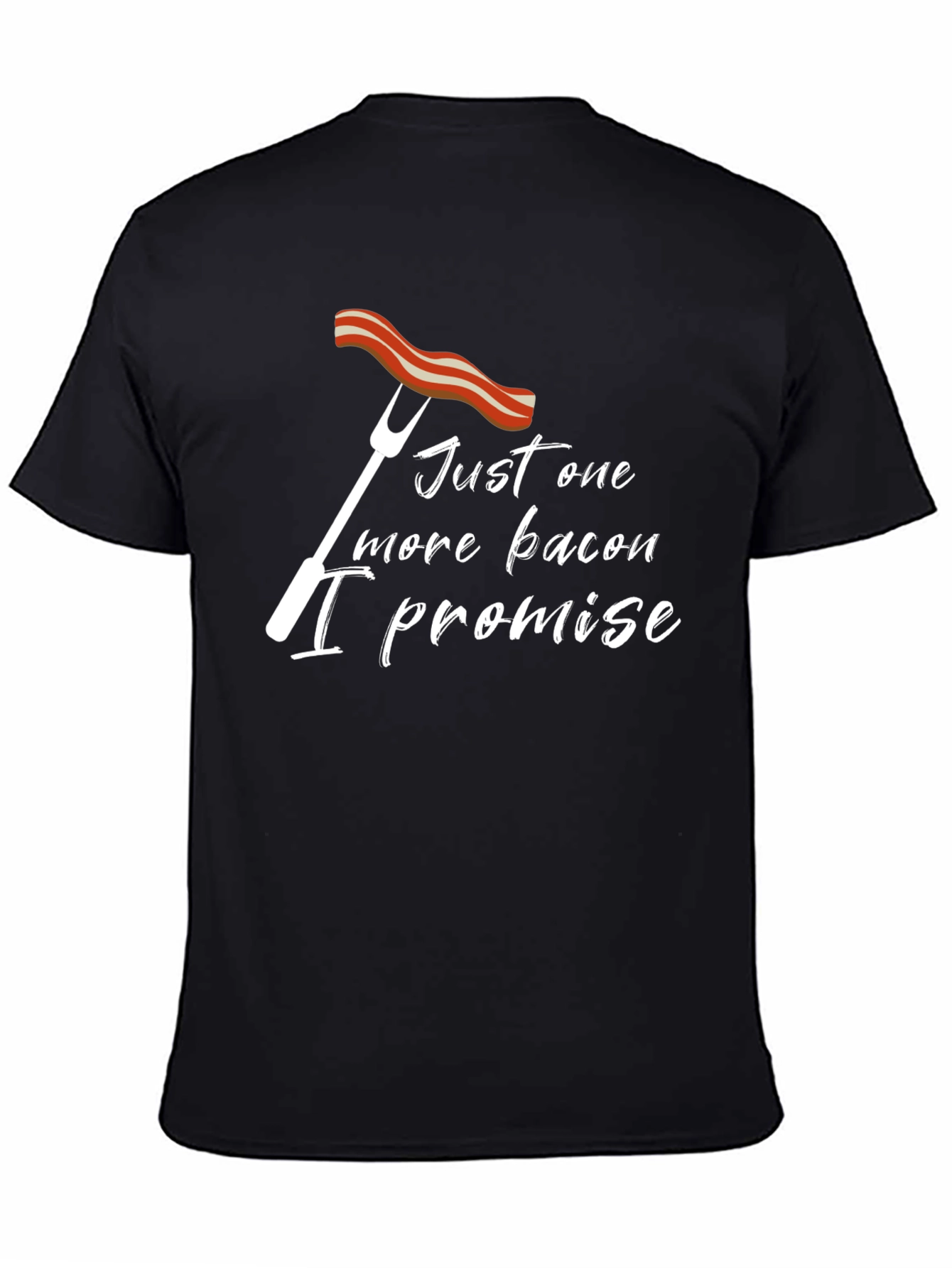 Black Funny Bacon Promise T-Shirt view 4