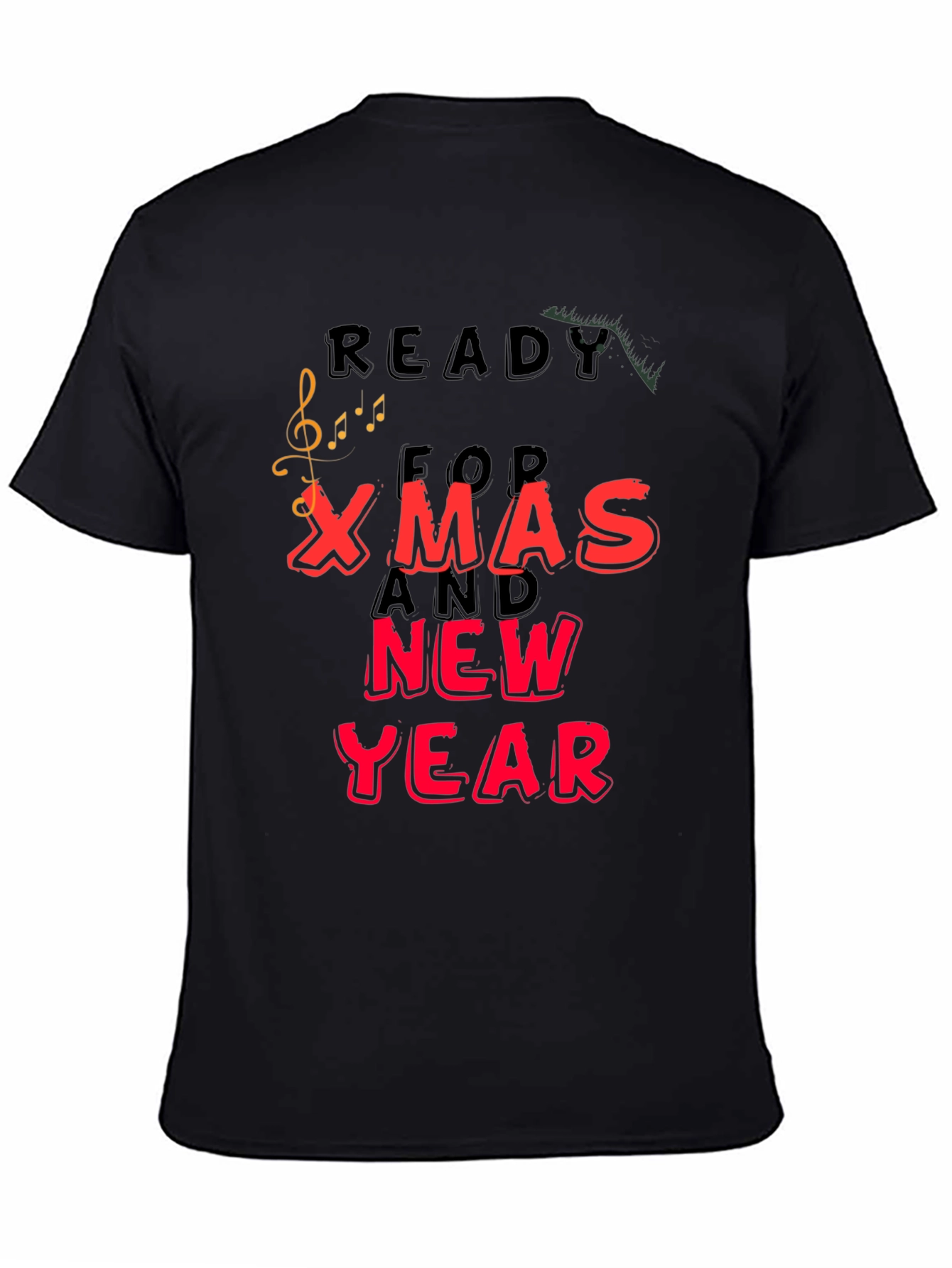 Black Ready For Xmas And New Year T-Shirt view 4