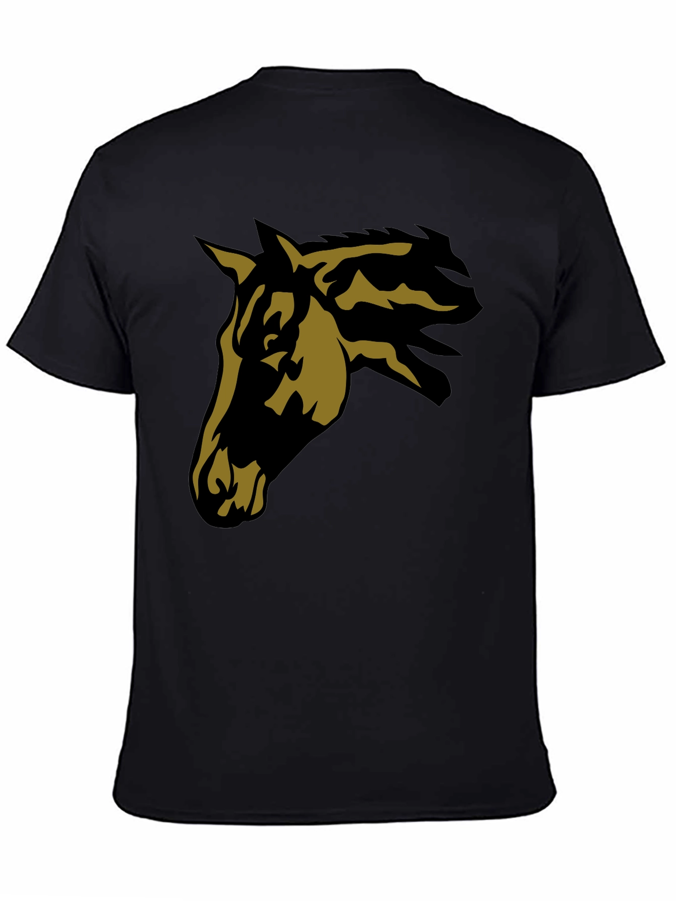 Black Black Horse Graphic Tee - Stylish Men's Casual T-Shirt view 4
