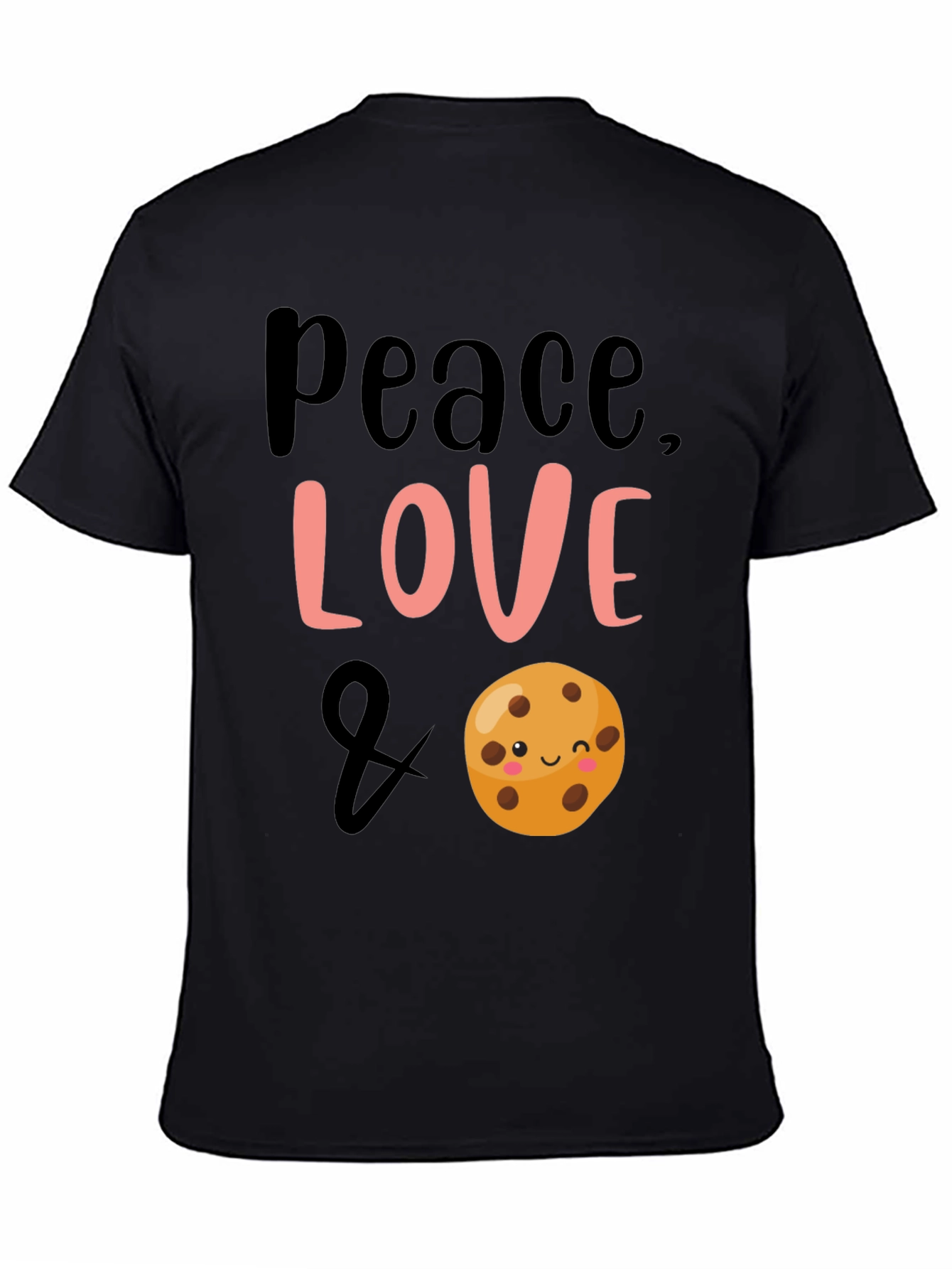 Black Peace, Love & Cookies Black Graphic Tee view 4