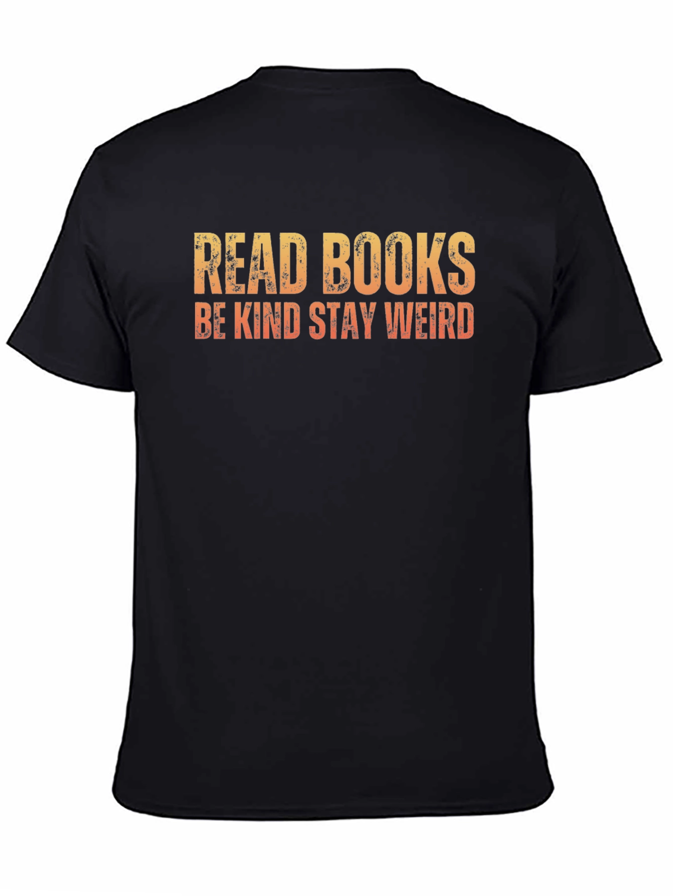 Black Read Books Be Kind Stay Weird Graphic Tee view 4